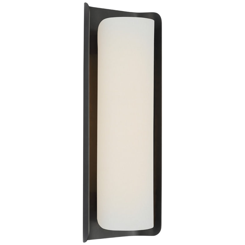 Visual Comfort Signature - WS 2074BZ/L - LED Wall Sconce - Penumbra - Bronze and Linen