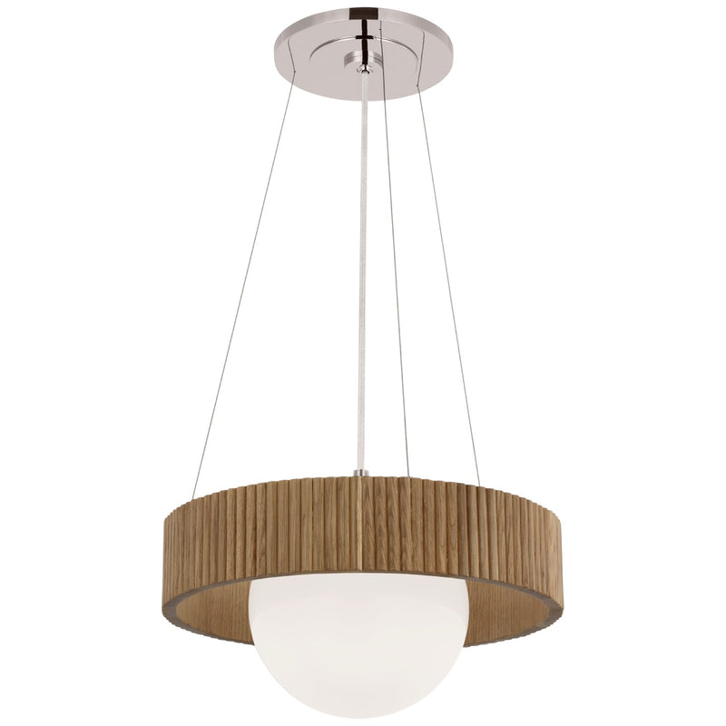 Visual Comfort Signature - WS 5000PN/NO-WG - LED Chandelier - Arena - Polished Nickel and White Glass