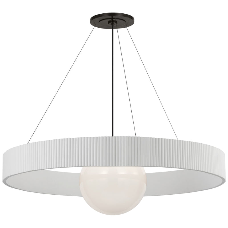 Visual Comfort Signature - WS 5001BZ/WHT-WG - LED Chandelier - Arena - Bronze and White Glass
