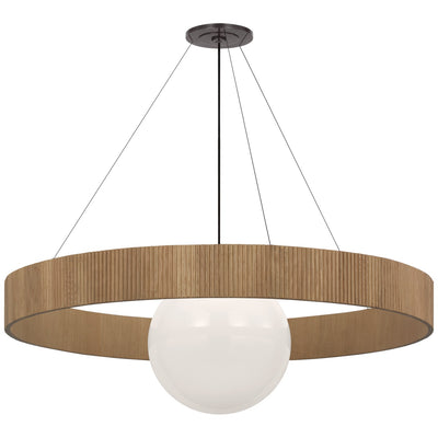 Visual Comfort Signature - WS 5002BZ/NO-WG - LED Chandelier - Arena - Bronze and White Glass