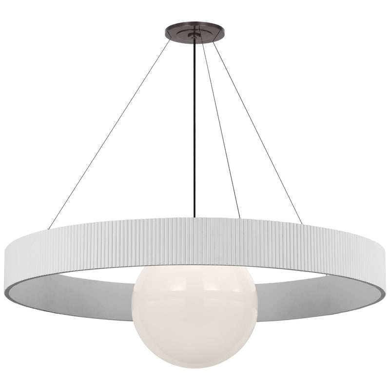 Visual Comfort Signature - WS 5002BZ/WHT-WG - LED Chandelier - Arena - Bronze and White Glass