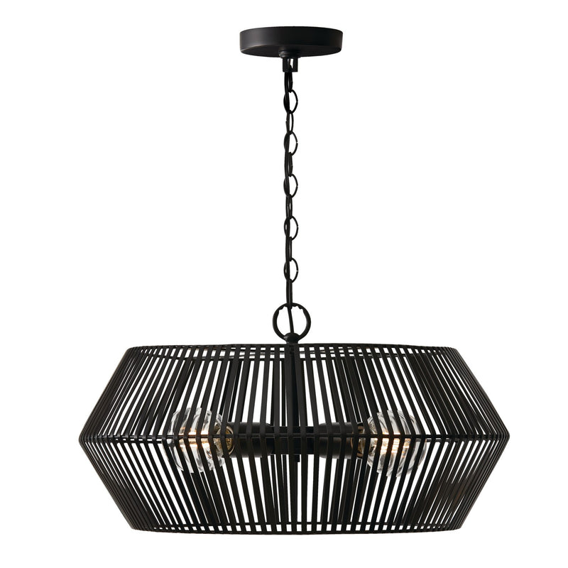 Capital Lighting - 330341MB - Four Light Pendant - Kaiya - Matte Black