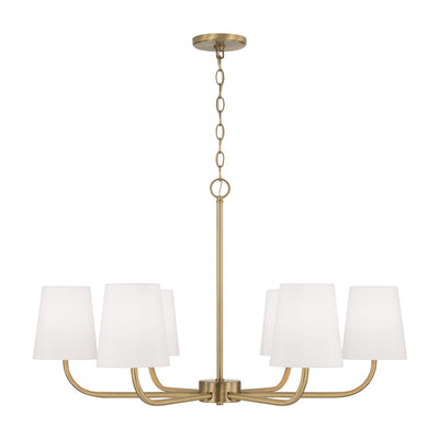 Capital Lighting - 449462AD-706 - Six Light Chandelier - Brody - Aged Brass