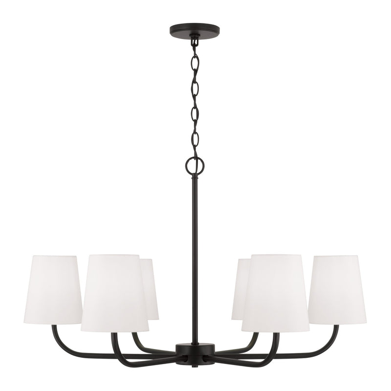 Capital Lighting - 449462MB-706 - Six Light Chandelier - Brody - Matte Black