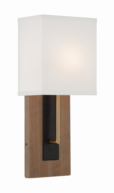 Crystorama - BRE-A3633-MK-VG - One Light Wall Sconce - Brent - Matte Black / Vibrant Gold