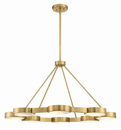 Crystorama - ORS-738-MG-ST - Eight Light Chandelier - Orson - Modern Gold