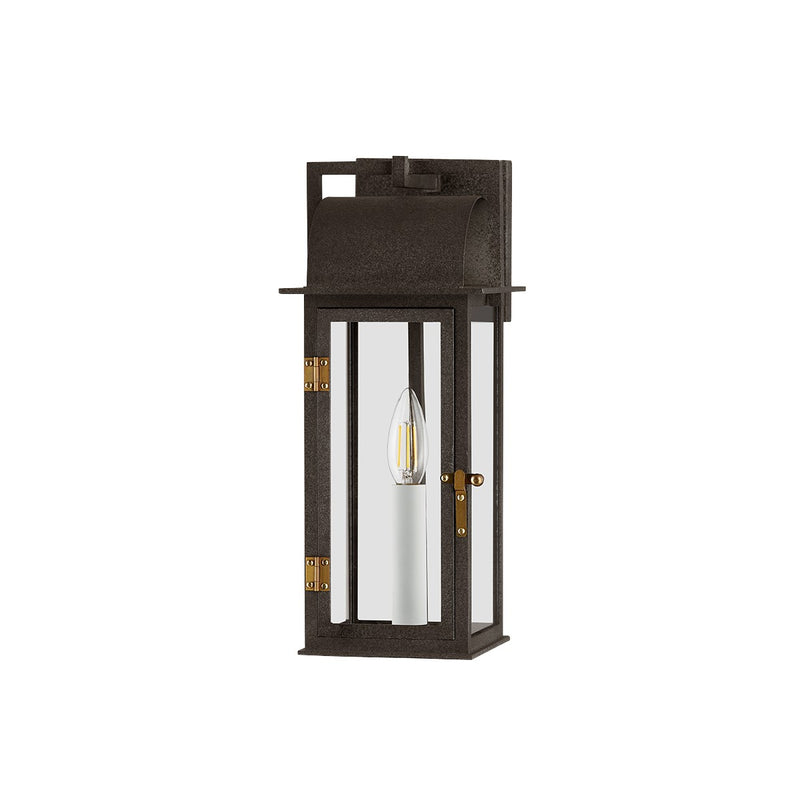 Troy Lighting - B2215-FRN/PBR - One Light Exterior Wall Sconce - Bohen - French Iron/Patina Brass