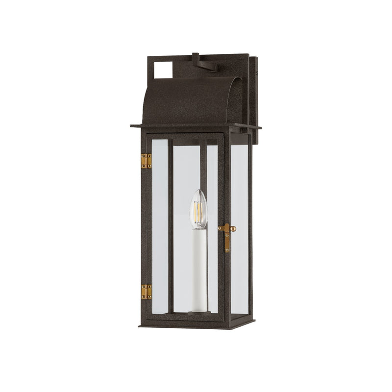 Troy Lighting - B2219-FRN/PBR - One Light Exterior Wall Sconce - Bohen - French Iron/Patina Brass