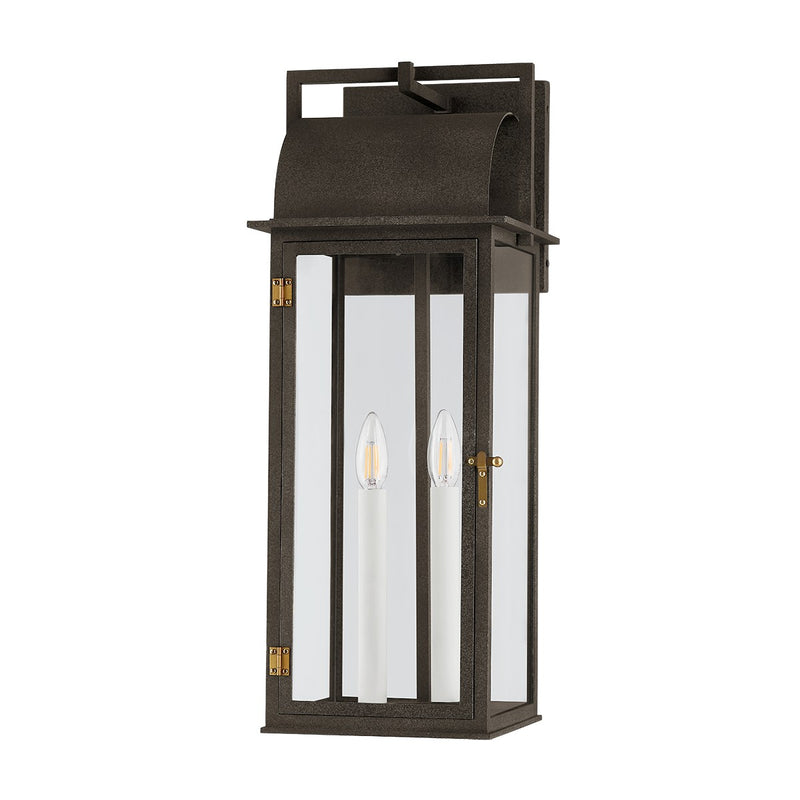 Troy Lighting - B2224-FRN/PBR - Two Light Exterior Wall Sconce - Bohen - French Iron/Patina Brass