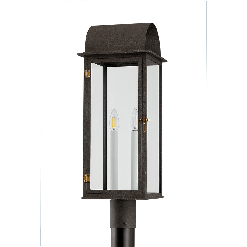 Troy Lighting - P2225-FRN/PBR - Two Light Exterior Post Mount - Bohen - French Iron/Patina Brass