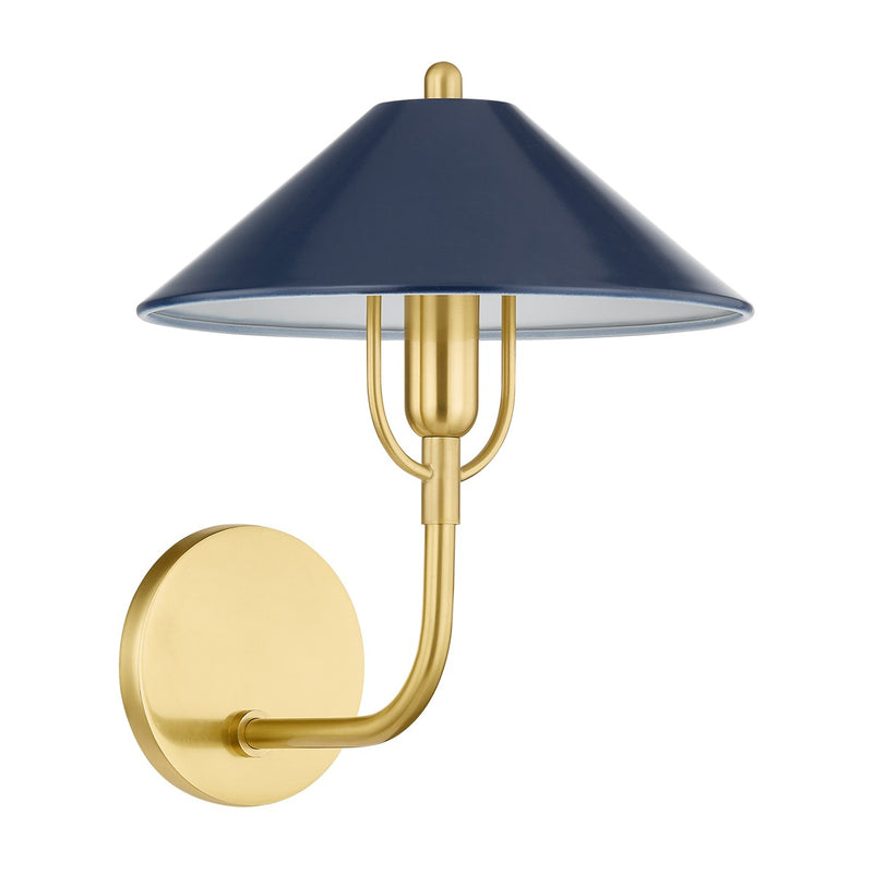 Mitzi - H866101-AGB/SNY - One Light Wall Sconce - Mariel - Aged Brass/Soft Navy