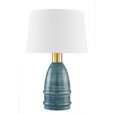 Mitzi - HL887201-AGB/CYB - One Light Table Lamp - Tenley - Aged Brass/Ceramic Inchyra Blue