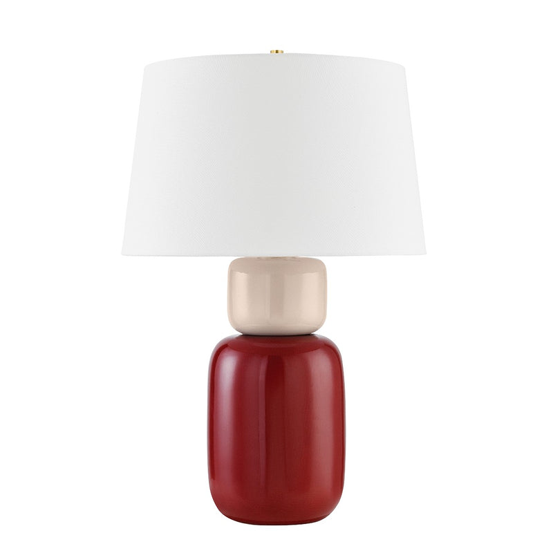Mitzi - HL890201-AGB/CBB - One Light Table Lamp - Batya - Aged Brass/Ceramic Bordeaux Blush