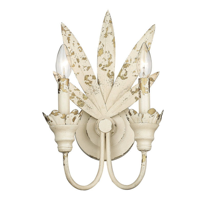 Golden - 0846-2W AI - Two Light Wall Sconce - Lillianne - Antique Ivory