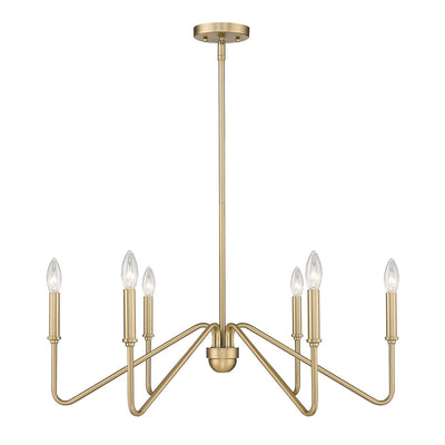 Golden - 3690-6 BCB - Six Light Chandelier - Kennedy BCB - Brushed Champagne Bronze