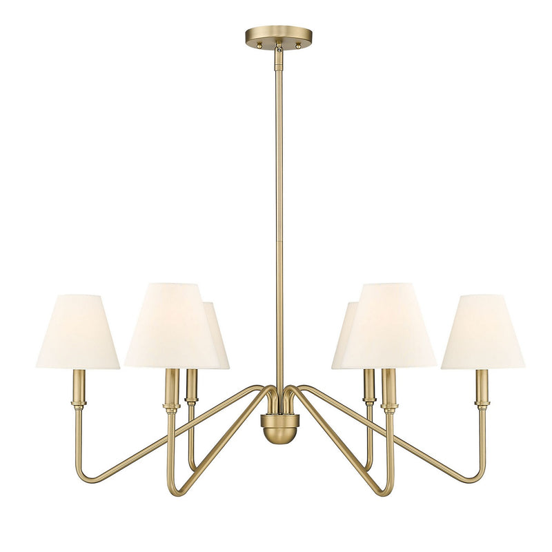 Golden - 3690-6 BCB-IL - Six Light Chandelier - Kennedy BCB - Brushed Champagne Bronze