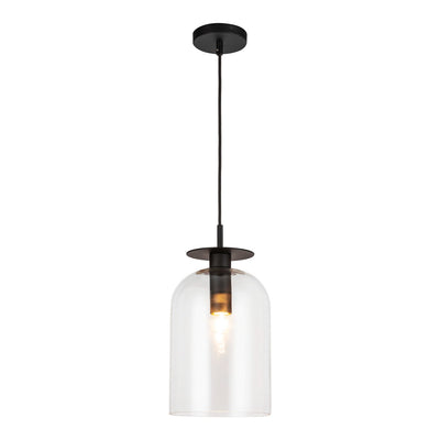 Alora - PD515408MBCL - One Light Pendant - Sylvia - Matte Black/Clear Glass