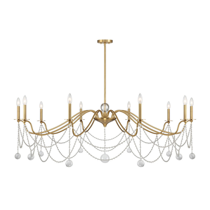 Savoy House - 1-7504-10-322 - Ten Light Chandelier - Mariposa - Warm Brass