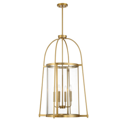 Savoy House - 3-2406-4-322 - Four Light Pendant - Rosedale - Warm Brass