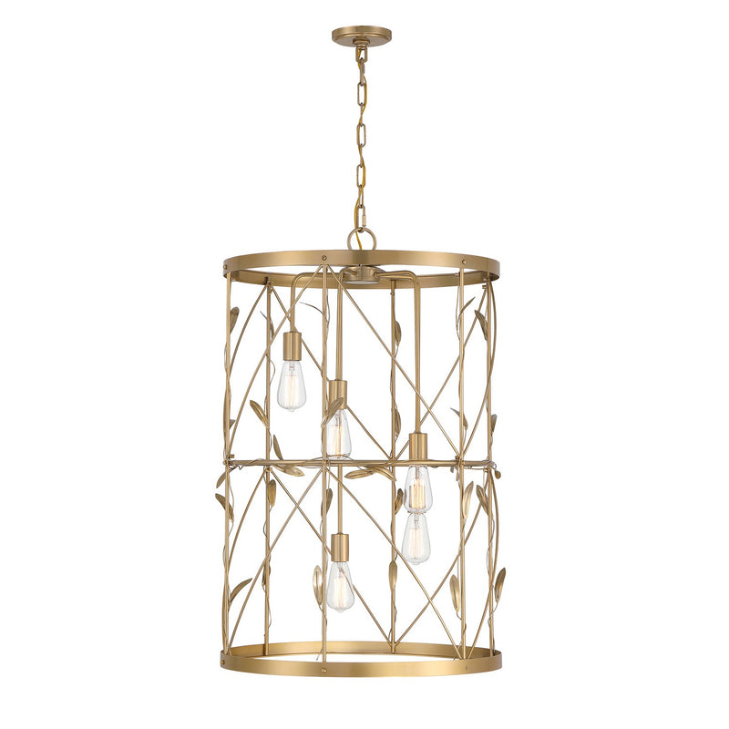 Savoy House - 3-6599-5-171 - Five Light Pendant - Lexington - Burnished Brass