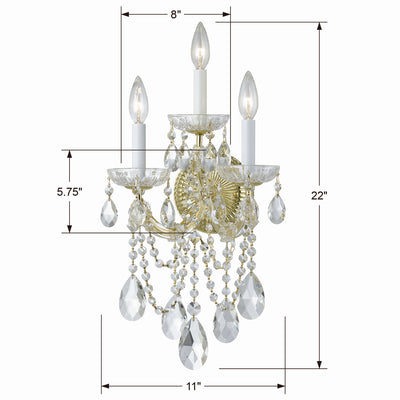 Maria Theresa Triple Sconce