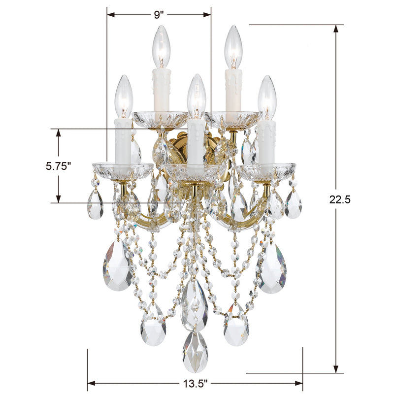 Maria Theresa Five Arm  Sconce