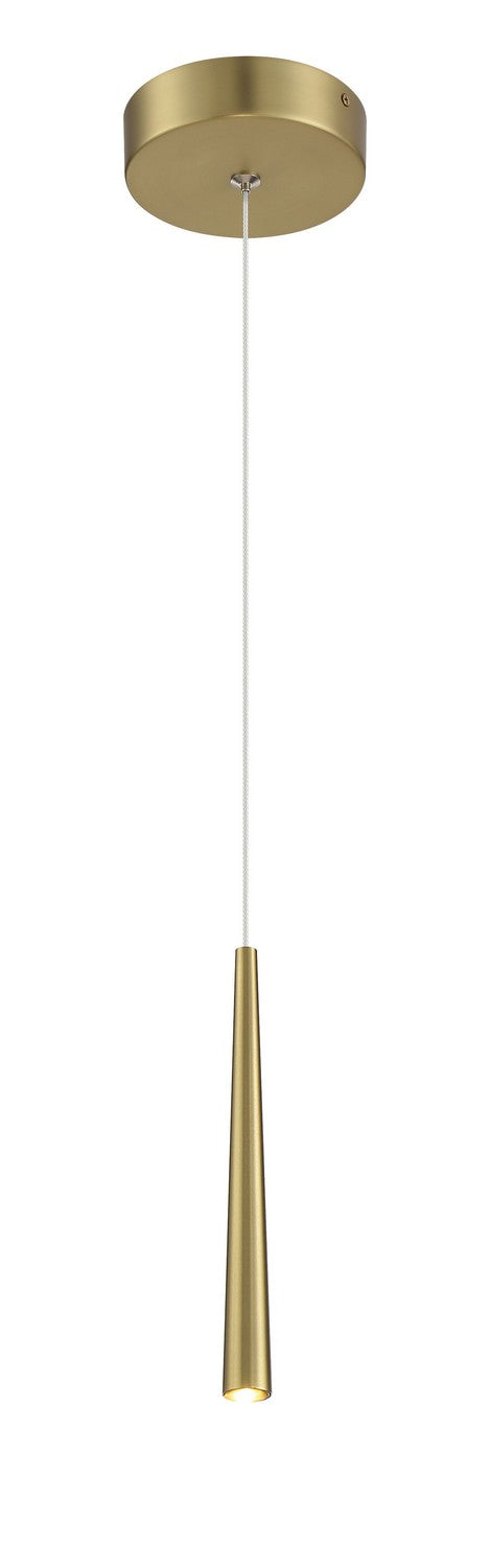George Kovacs - P1458-695-L - LED Mini Pendant - Stretch - Soft Brass