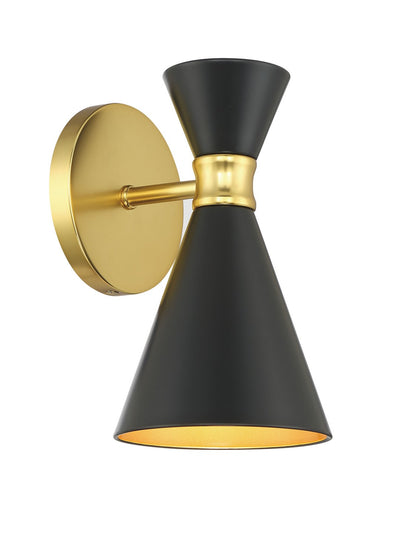 George Kovacs - P1826-248 - One Light Wall Sconce - Conic - Coal+Honey Gold