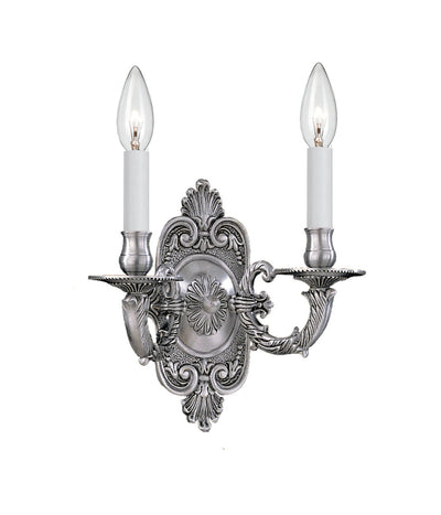 Crystorama - 642-PW - Two Light Wall Sconce - Cast Brass Wall Mount - Pewter