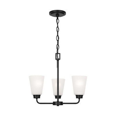 Generation Lighting - 3115203-112 - Three Light Chandelier - Kerrville - Midnight Black