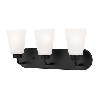 Generation Lighting - 4415203-112 - Three Light Wall / Bath - Kerrville - Midnight Black