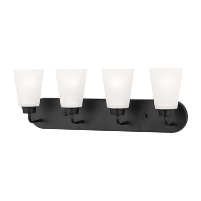 Generation Lighting - 4415204-112 - Four Light Wall / Bath - Kerrville - Midnight Black