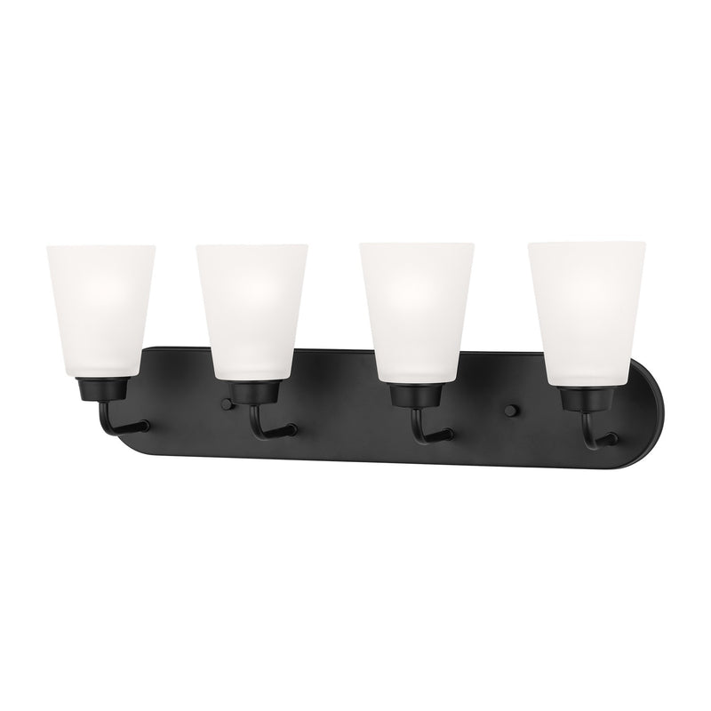 Generation Lighting - 4415204-112 - Four Light Wall / Bath - Kerrville - Midnight Black