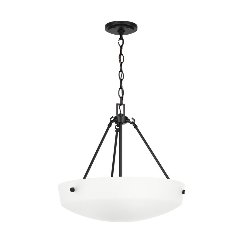 Generation Lighting - 6615203-112 - Three Light Pendant - Kerrville - Midnight Black