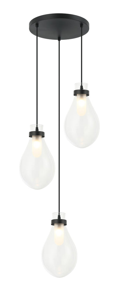 Matteo Lighting - C31903MB - Three Light Pendant - Seranna - Matte Black