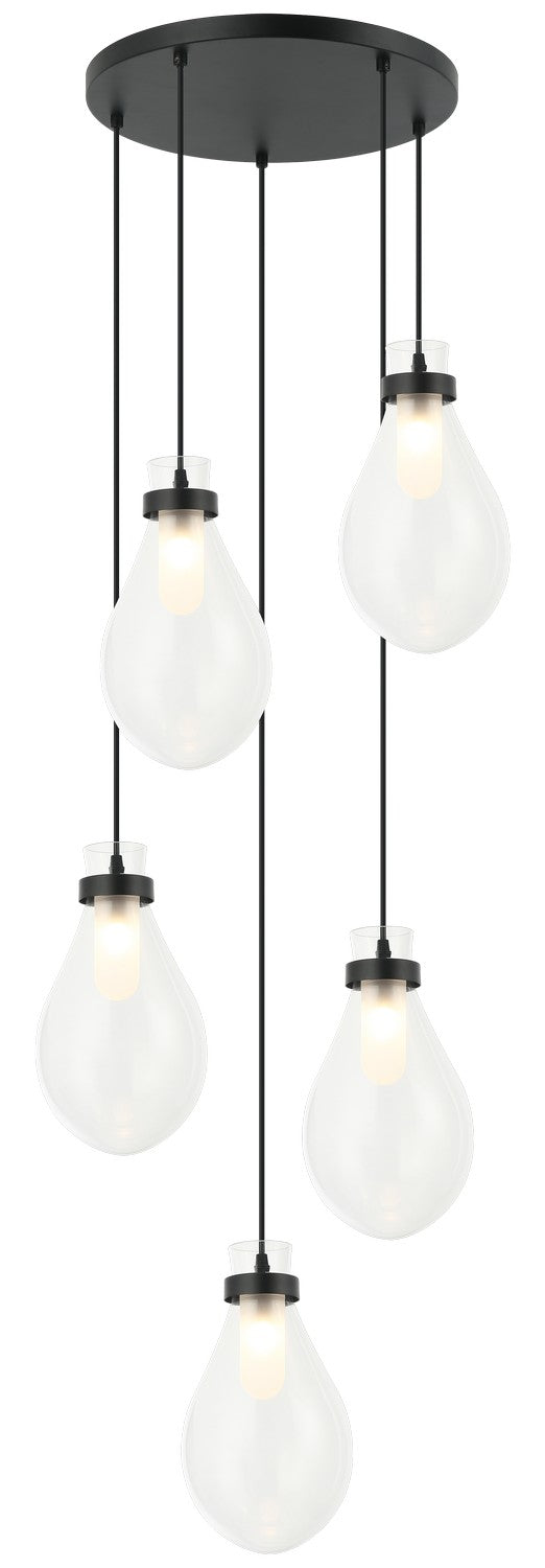 Matteo Lighting - C31905MB - Five Light Pendant - Seranna - Matte Black