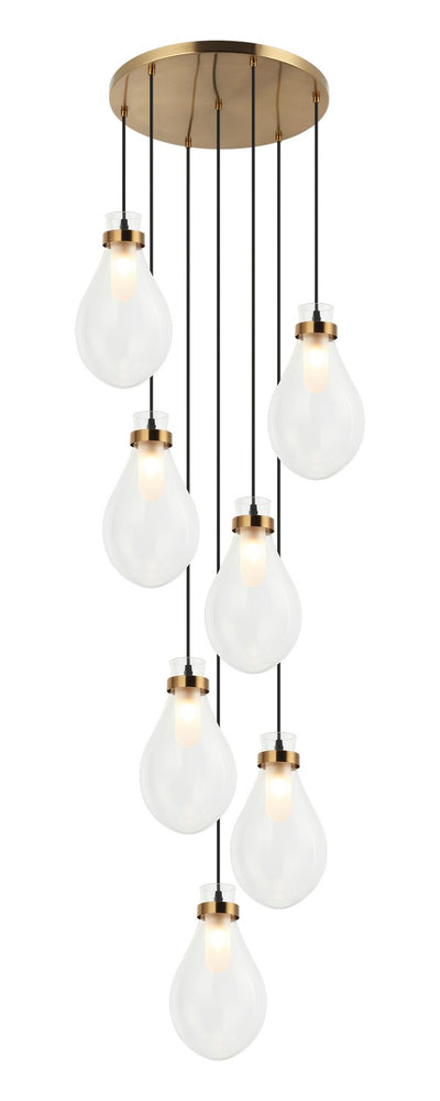 Matteo Lighting - C31907AG - LED Pendant - Seranna - Aged Gold Brass