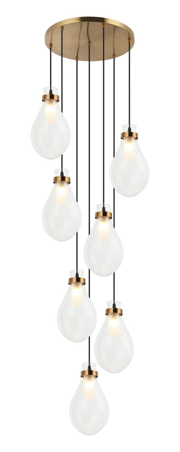 Matteo Lighting - C31907AG - LED Pendant - Seranna - Aged Gold Brass