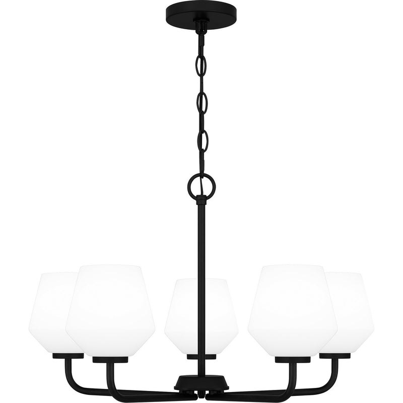 Quoizel - NIE5025MBK - Five Light Chandelier - Nielson - Matte Black