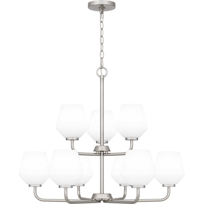 Quoizel - NIE5028BN - Nine Light Chandelier - Nielson - Brushed Nickel