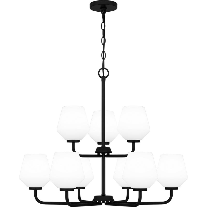 Quoizel - NIE5028MBK - Nine Light Chandelier - Nielson - Matte Black