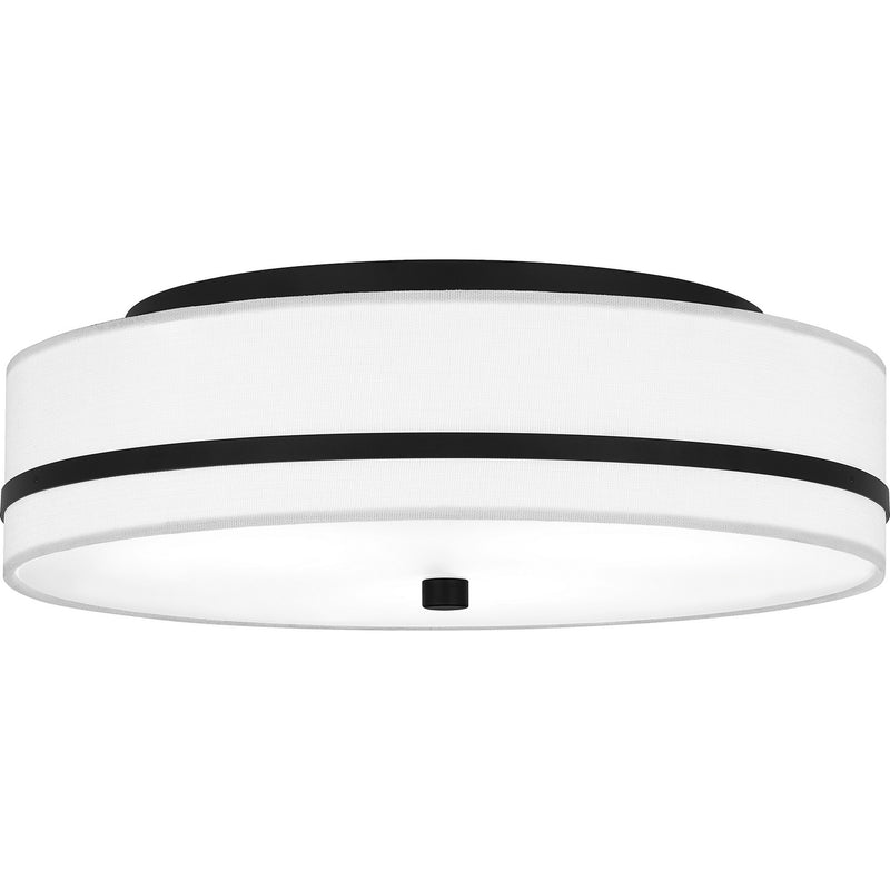 Quoizel - QFL6180MBK - Three Light Flush Mount - Quoizel Flush Mount - Matte Black
