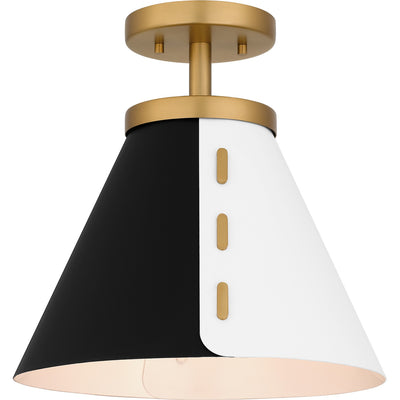 Quoizel - QSF6224BWS - One Light Semi Flush Mount - Quoizel Semi-Flush Mount - Brushed Weathered Brass
