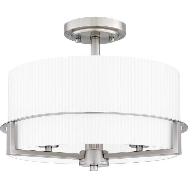 Quoizel - SEY1715BN - Three Light Semi Flush Mount - Seymour - Brushed Nickel
