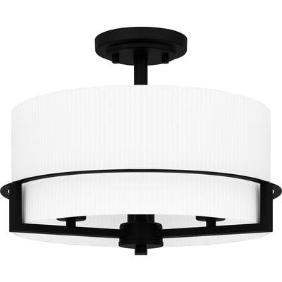 Quoizel - SEY1715MBK - Three Light Semi Flush Mount - Seymour - Matte Black