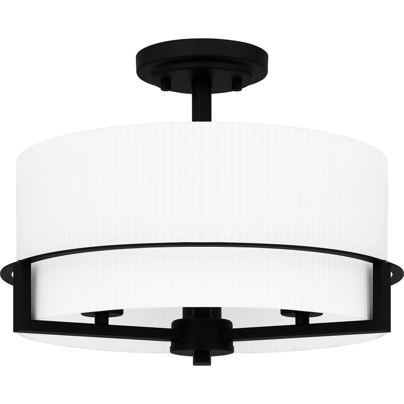 Quoizel - SEY1715MBK - Three Light Semi Flush Mount - Seymour - Matte Black