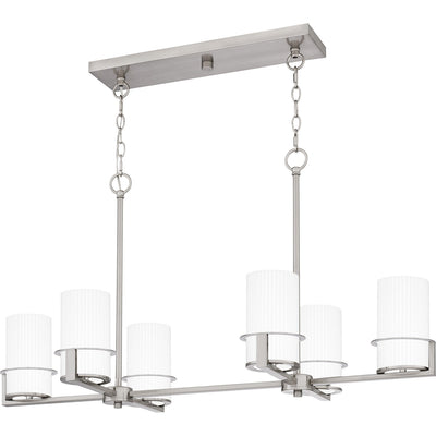Quoizel - SEY636BN - Six Light Linear Chandelier - Seymour - Brushed Nickel
