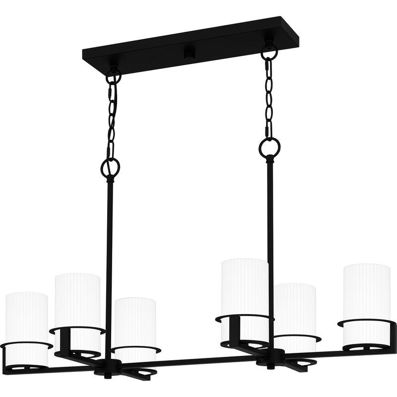 Quoizel - SEY636MBK - Six Light Linear Chandelier - Seymour - Matte Black