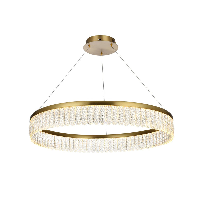 Elegant Lighting - 2060D32SG - LED Chandelier - Rune - Satin Gold