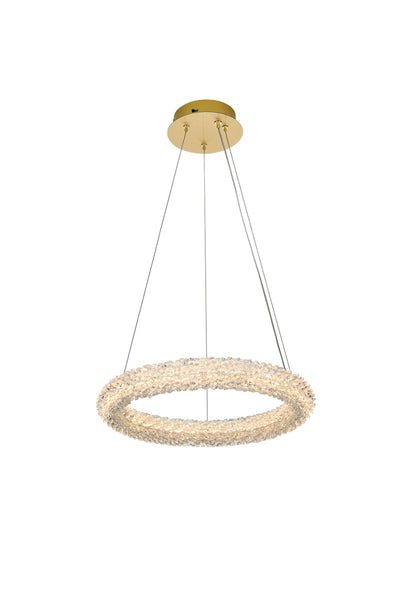 Elegant Lighting - 3800D18SG - LED Chandelier - Bowen - Satin Gold